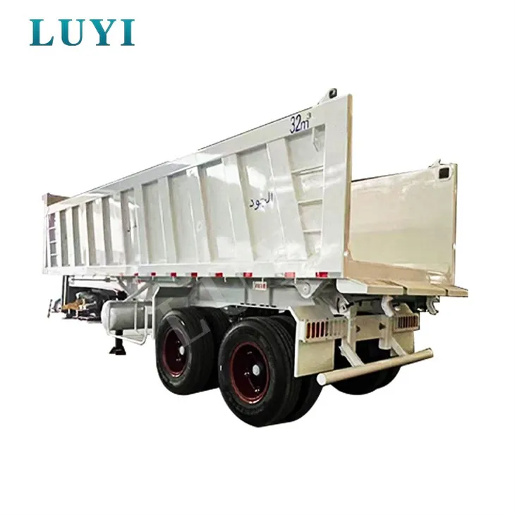 2 o'qli yuk mashinasi treyleri Yuqori sifatli orqa samosvalli yarim tirkama