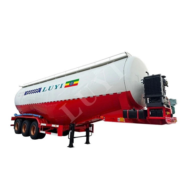 3 Axle 57 Cubic Meter Cement Tank Semi Trailer factory