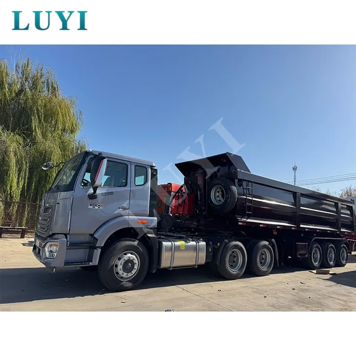 3-aks U-turi gidravlik orqa-samosvalli yarim tirkama