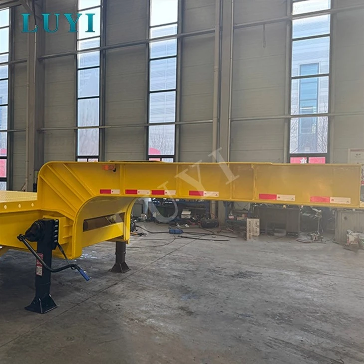 4 Axle Low Bed Semi Trailer Transporting 60-80 Tons factory
