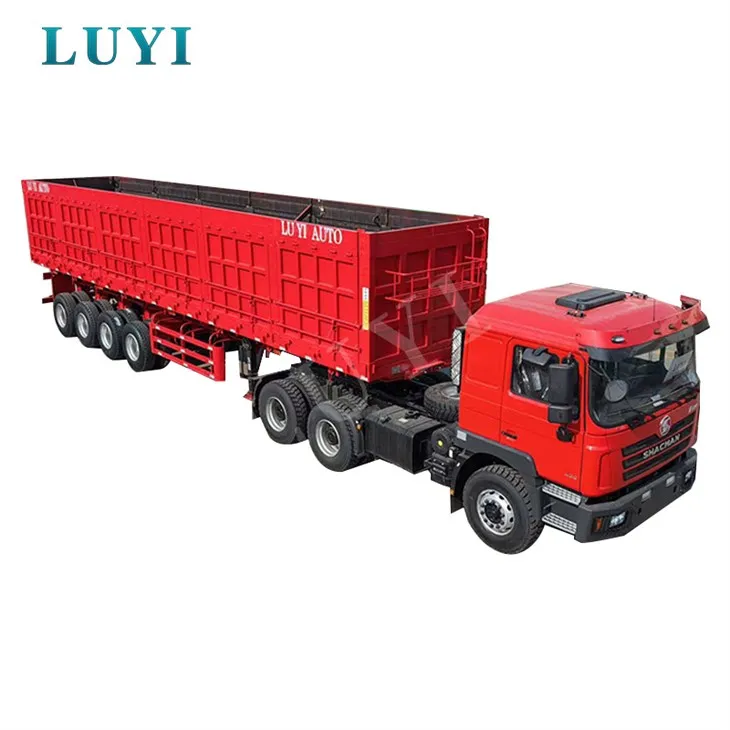 Qurilish uchun bardoshli 4 o'qli yon tirkama