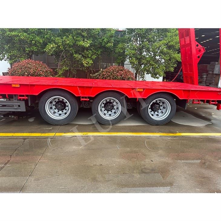 3 Axle Low Bed Semi Trailer For Heavy Equipment Transport price