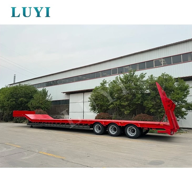 3 Axle Low Bed Semi Trailer For Heavy Equipment Transport best