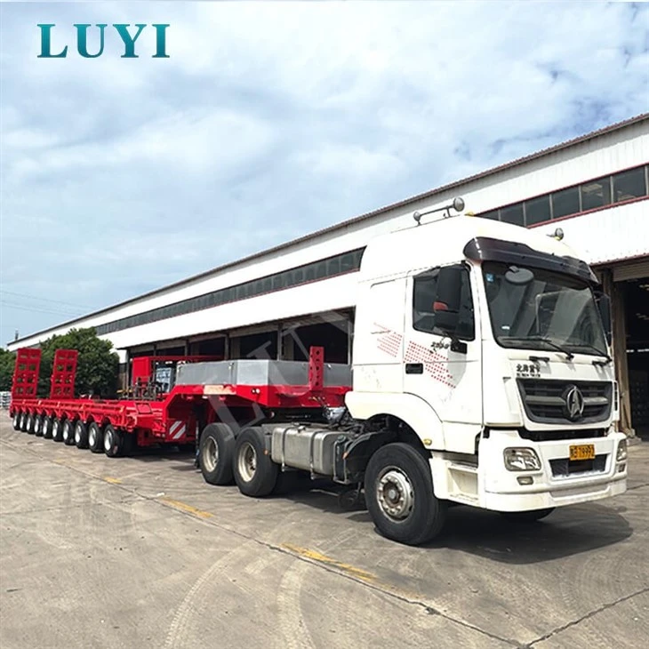 Ten Axle 80-100 Ton Low-bed Semi-trailer factory